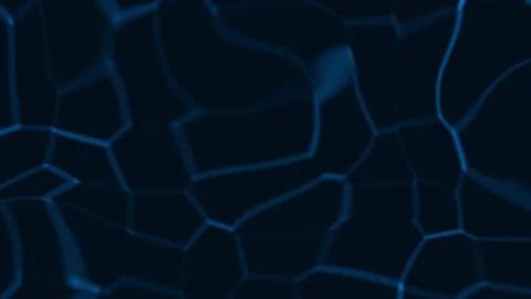 Abstract blue energy patterns flowing across dark background with copy space Stock Footage 341374859