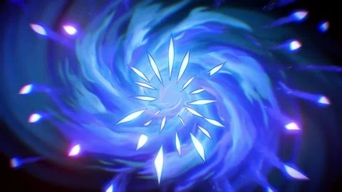 Abstract Blue Energy Vortex Background With Glowing Star Core Stock-Footage 332299650