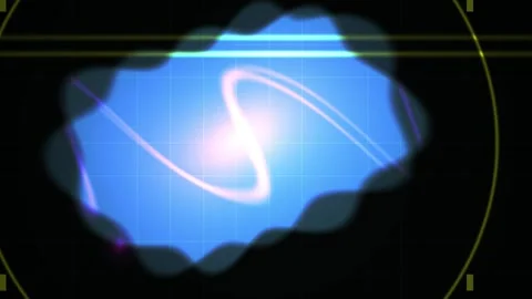 Abstract Blue Energy Wave Form with Light Streaks. Stock Footage 334412090