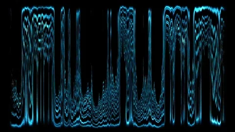 Abstract blue energy waves animation digital glitch seamless loop backgroun.. Stock Footage 317881253