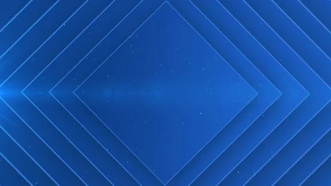 Abstract Blue Expanding Geometric Diamond Shapes Tunnel Loop animation 4k. Video stock 345583731