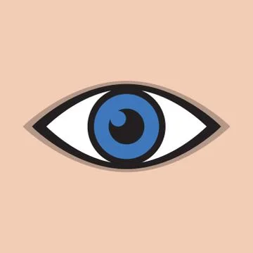 Abstract blue eye icon image Stock Illustration