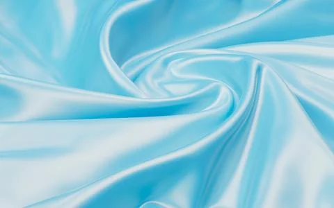 Abstract blue fabric silk texture background, 3d rendering. Stock Illustration