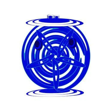 Abstract blue fan Illustrazione stock