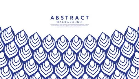 Abstract blue feather pattern background. Ink line style. Vector illustrati.. Stock Illustration