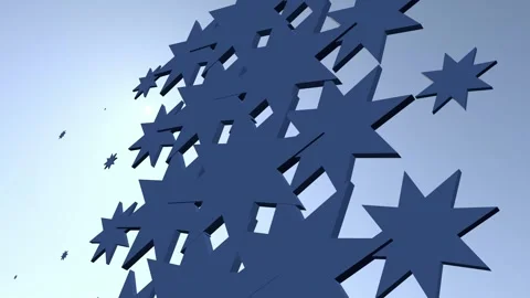 Abstract blue figures move on a black background Stock Footage 284831713