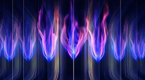 Abstract blue fire burning on thin vertical lines Stock Footage 331450445