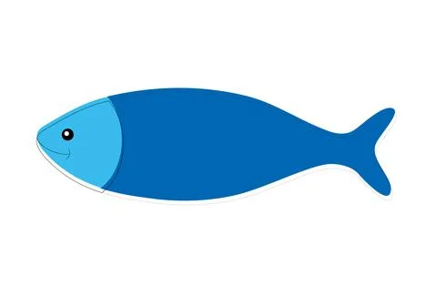 Abstract Blue Fish Icon Stock Illustration