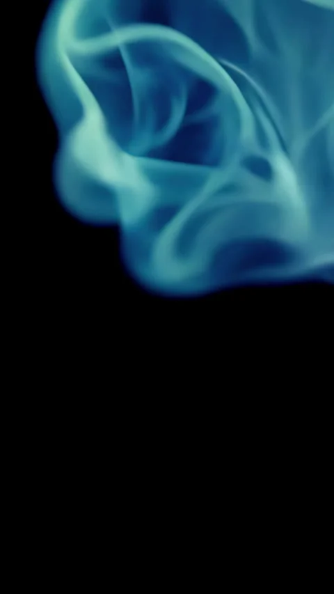 An Abstract Blue Flame Set Against a Strikingly Dark Background for a Uniqu.. Stock Footage 300707548