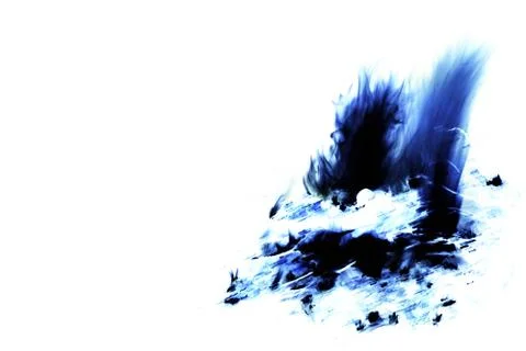 Abstract of blue flame on white background Stock Photos