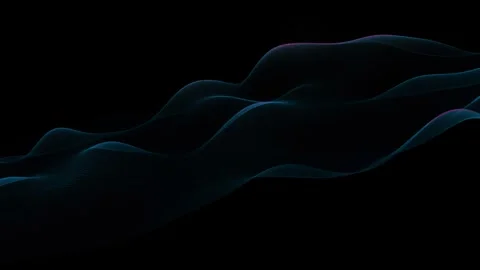 Abstract Blue Flames Procedural Motion Over Black Elegant Background Stock Footage 317677478