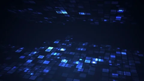 Abstract blue flashing rectangle grid perspective motion graphic loop Stock Footage 103946195