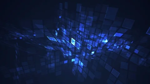 Abstract blue flashing rectangle grid perspective motion graphic loop Stock Footage 103946310