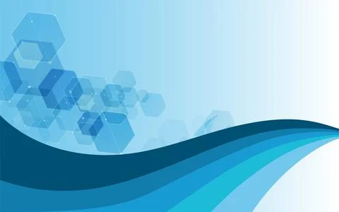 Abstract Blue flow shapes background. Wavy Background. Blue wavy shape abstra Stock Illustration