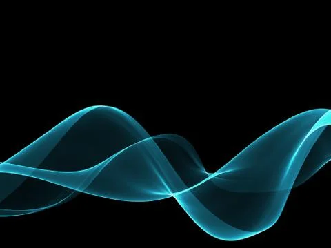 Abstract blue flow wave background Stock Illustration