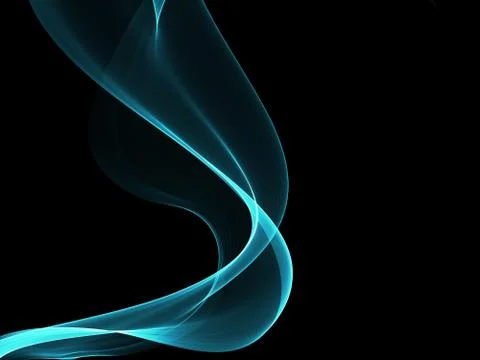 Abstract blue flow wave background Stock Illustration