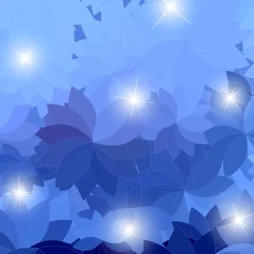 Abstract blue flower with highlight Stock Illustration