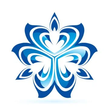 Abstract blue flower Stock Illustration