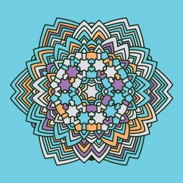 Abstract blue flower Stock Illustration