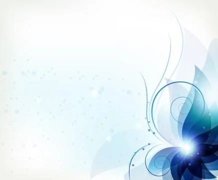 Abstract blue flower Stock Illustration