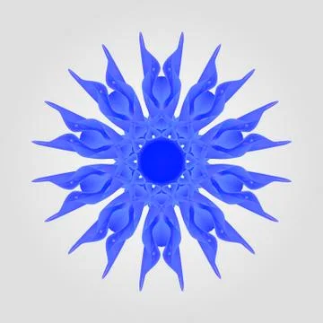 Abstract blue flower Stock Illustration