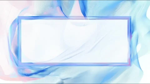 Abstract blue flowing decorative border frame with copy space text overlay .. 库存影片 339791495