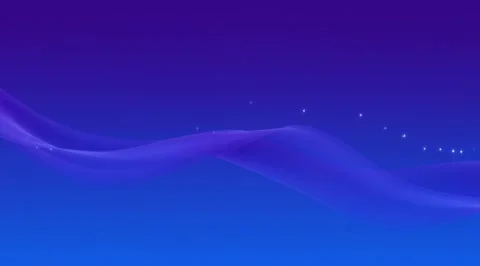 Abstract blue flowing waves and glowing points Stock Footage 331453214