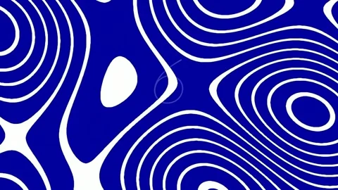 Abstract blue flowing wavy lines pattern for background video footage Video stock 342094540