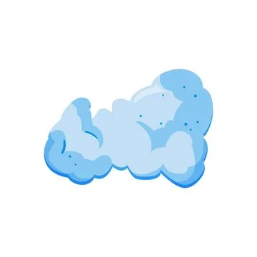 Abstract blue fluid ink cloud expanding Stock Illustration