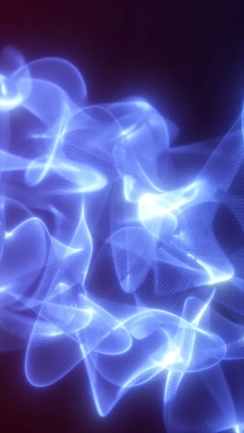 Abstract blue fluid light waves with soft translucent motion and glowing pa.. Stock Footage 330885889