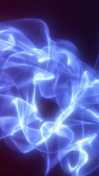 Abstract blue fluid light waves with soft translucent motion and glowing pa.. Stock Illustration
