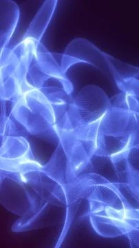 Abstract blue fluid light waves with soft translucent motion and glowing pa.. 스톡 일러스트