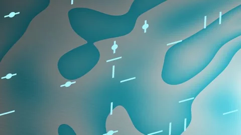 Abstract Blue Fluid Shapes Creating Soft Swirl in Modern Digital Scene 動画素材 330120357