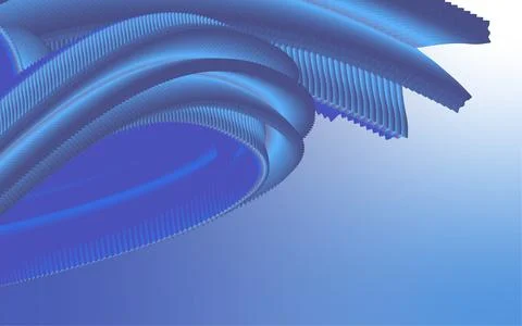 Abstract blue fluid wave flowing with smooth gradient background Stockillustratie