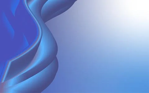 Abstract blue fluid wave flowing with smooth gradient background イラスト素材