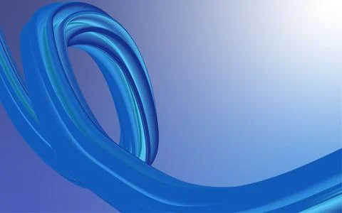 Abstract blue fluid wave flowing with smooth gradient background Stockillustratie