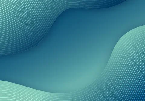 Abstract blue fluid wave gradient shape and lines template background Stock Illustration