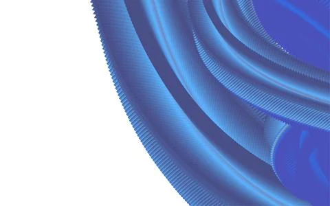 Abstract blue fluid wave with textured surface flowing across white background Stock Illustration