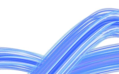 Abstract blue fluid wave with textured surface flowing across white background Stock Illustration