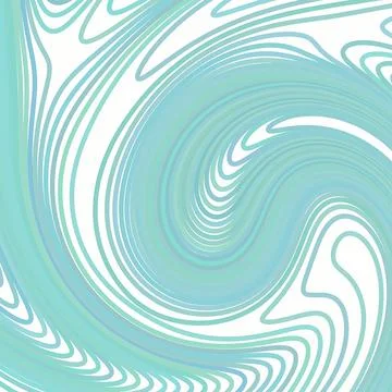 Abstract Blue Fluid Waves Background. Elegant Turquoise and White Swirling Stock Illustration