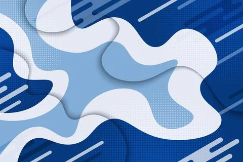 Abstract blue fluid wavy pattern design of element decoration template. Stock Illustration