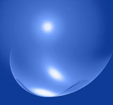 Abstract blue fractal image with bubble Stock-Illustration