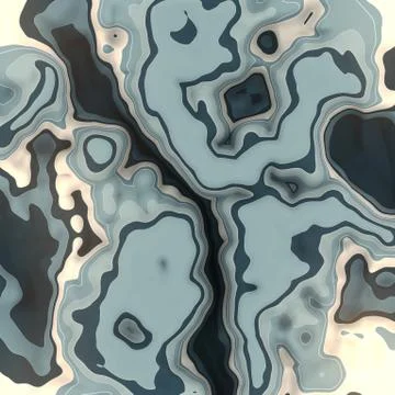 Abstract blue fractal pattern background. Decorative digital art. 3d renderin Stock-Illustration