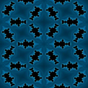 Abstract blue fractal texture made seamless Stock Illustration