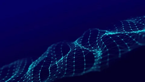 Abstract blue futuristic background. Technological wave of information . Stock Footage 163093710