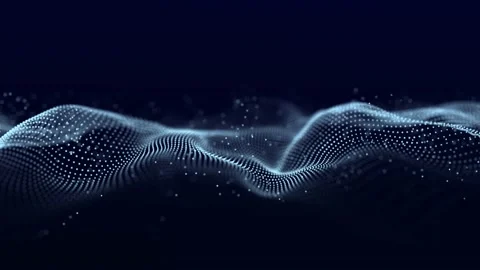 Abstract blue futuristic background. Technological wave of information. Stock Footage 219317563