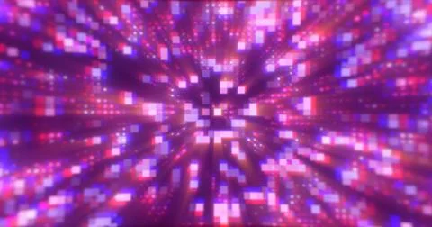 Abstract blue futuristic hi-tech energy particles dots and squares magical .. Stock Illustration