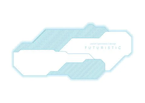 Abstract blue futuristic linear frame technology background Illustrazione stock
