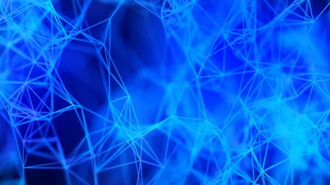 Abstract Blue Futuristic Sci-Fi Polygonal Lines Motion Background Stock-Footage 90749625