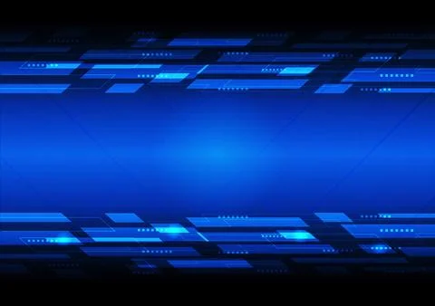 Abstract blue futuristic technology background, Innovation concept  Stock Illustration
